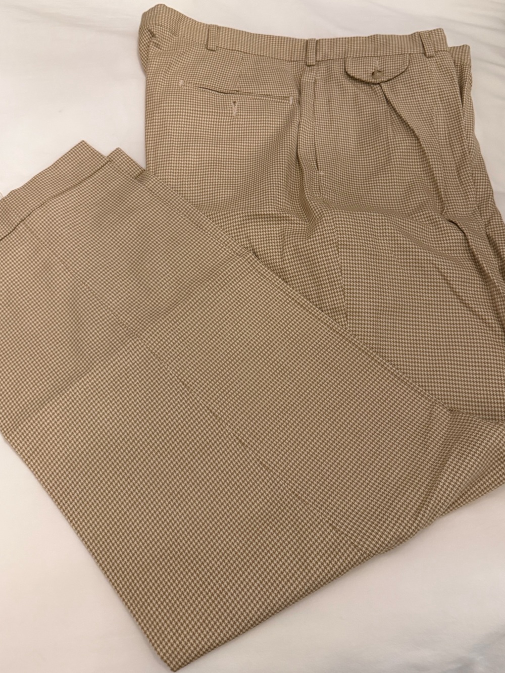 Polo by Ralph Lauren Tan Micro-Check Dress Pants